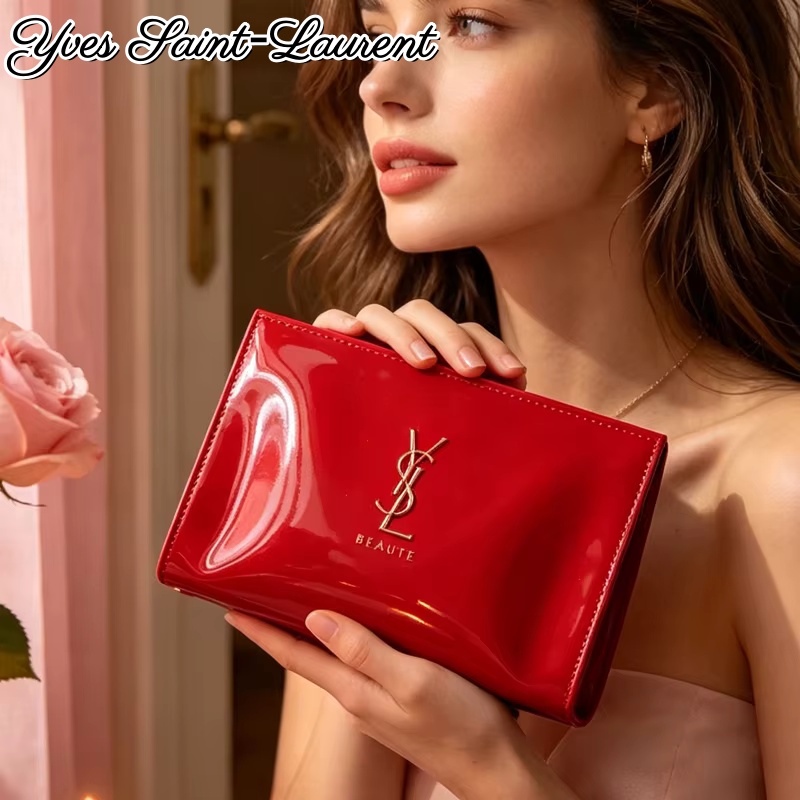 Women Bags Ysl - Pochette cosmétique YSL en cuir verni