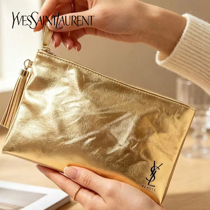 Women Bags Ysl - Sac cosmétique doré YSL, pochette multifonctionnelle