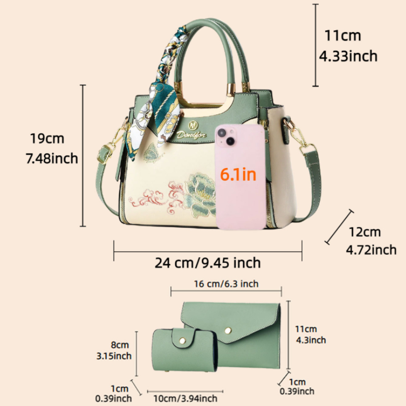 Ensemble de 3 sacs à main brod - Women Bags Gift avis et prix